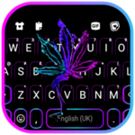 neon weed black android application logo